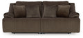 Top Tier - 2-Piece Sectional Reclining Loveseat - Chocolate-0