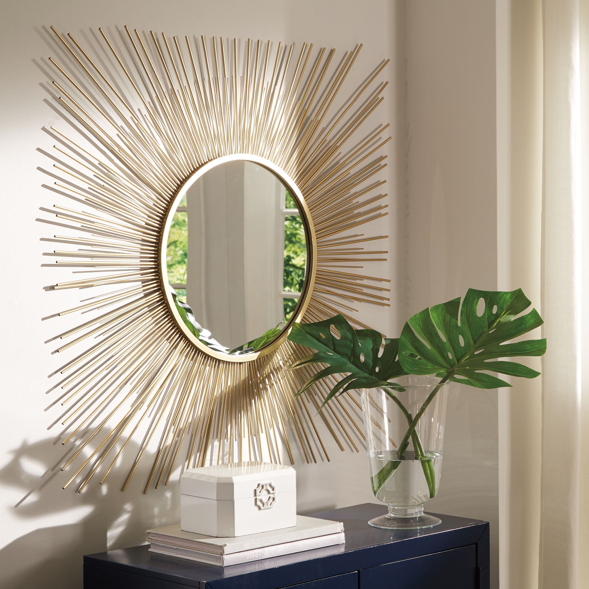 Elspeth - Accent Mirror - Gold Finish-1