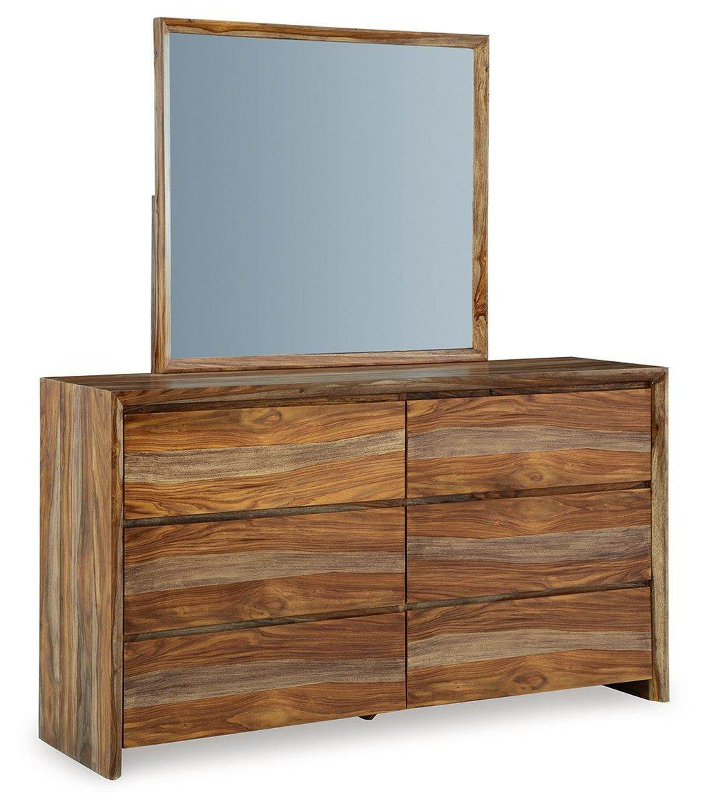Dressonni - Dresser And Mirror - Brown-0