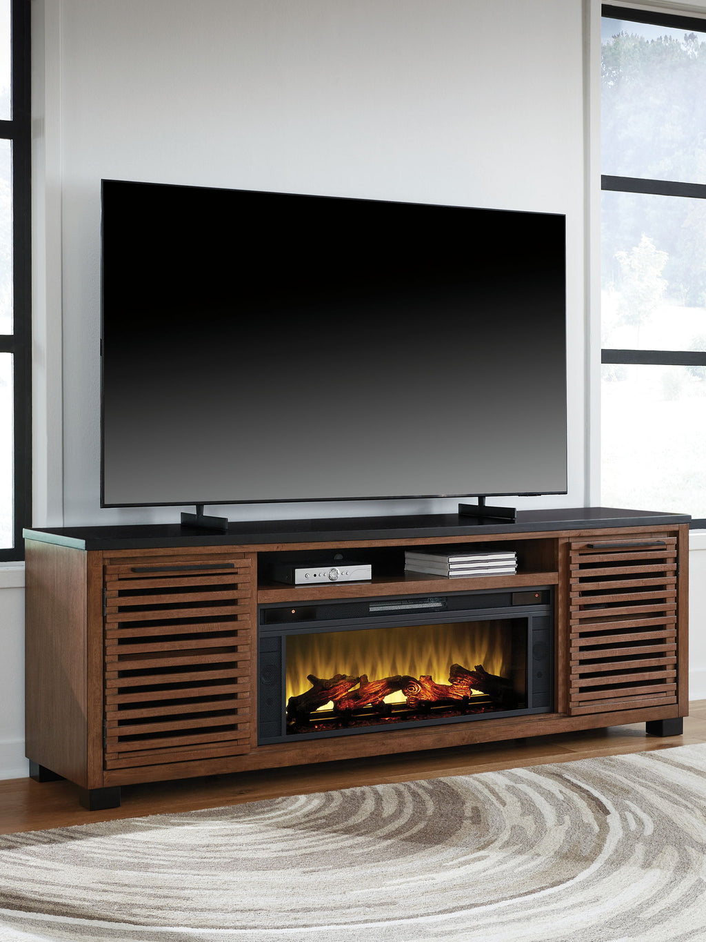 Kallari - TV Stand With Fireplace Option-4