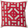 Athelstone Red Geometric Pattern Accent Pillow - Clearance