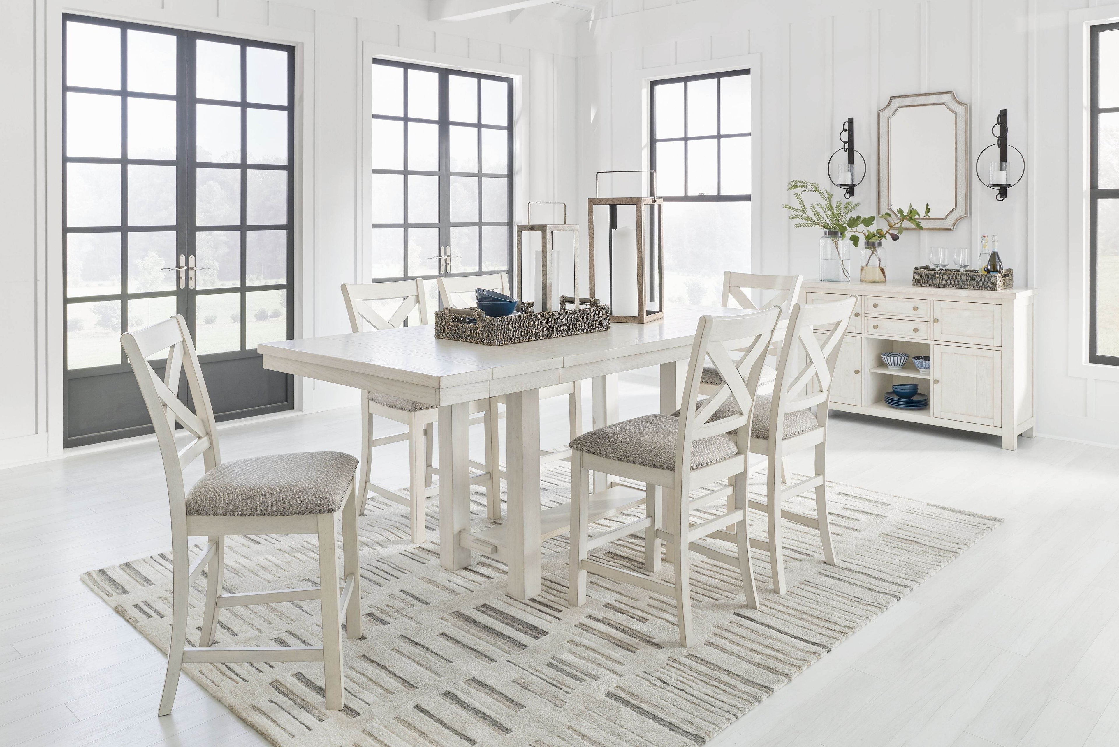 Robbinsdale - Upholstered Barstool (Set of 2) - Antique White-2