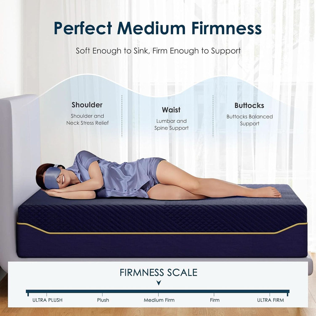 Queen 12Inch Cooling Gel Memory Foam Mattress CertipurUS-1