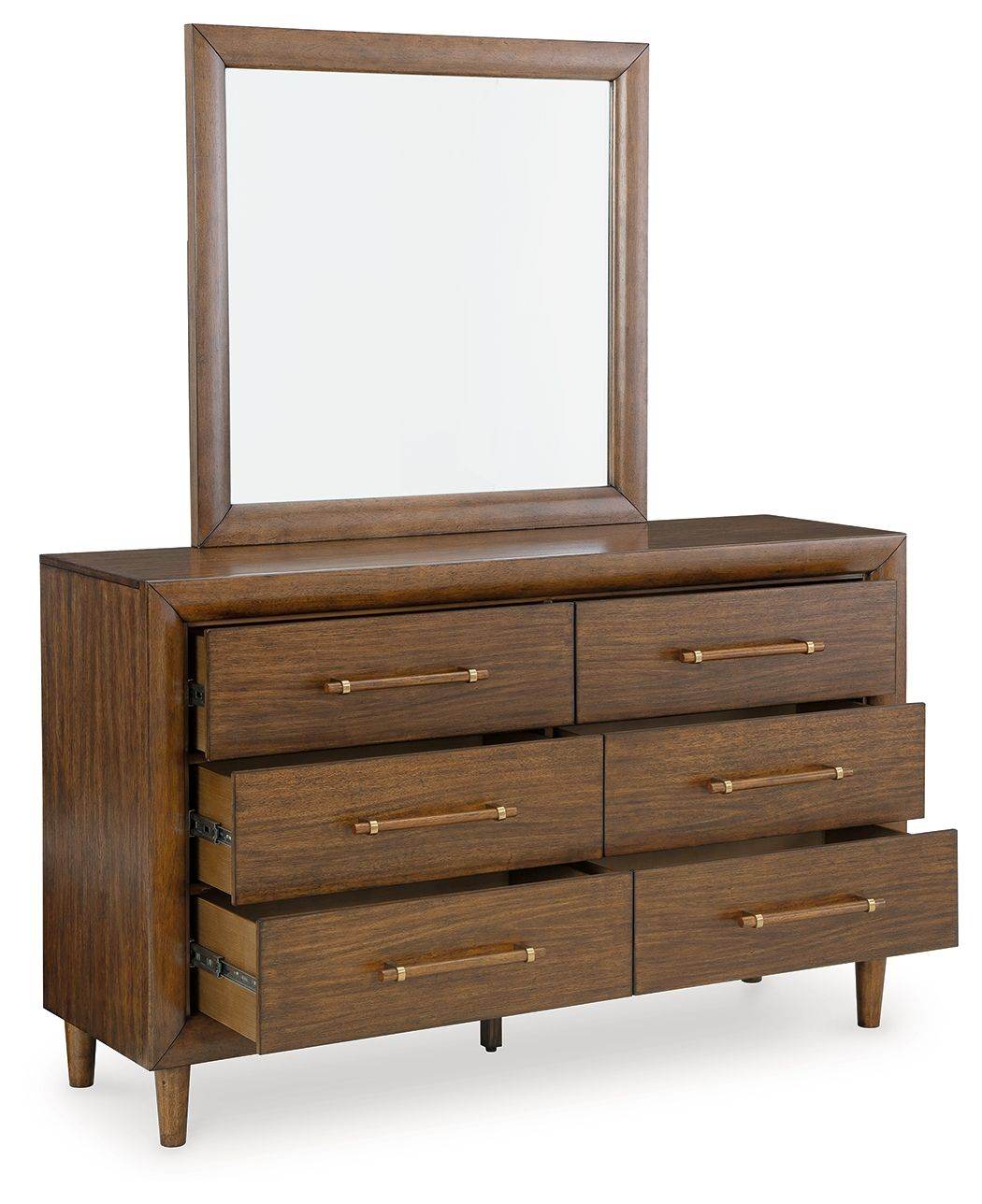 Lyncott - Dresser And Mirror - Brown-1
