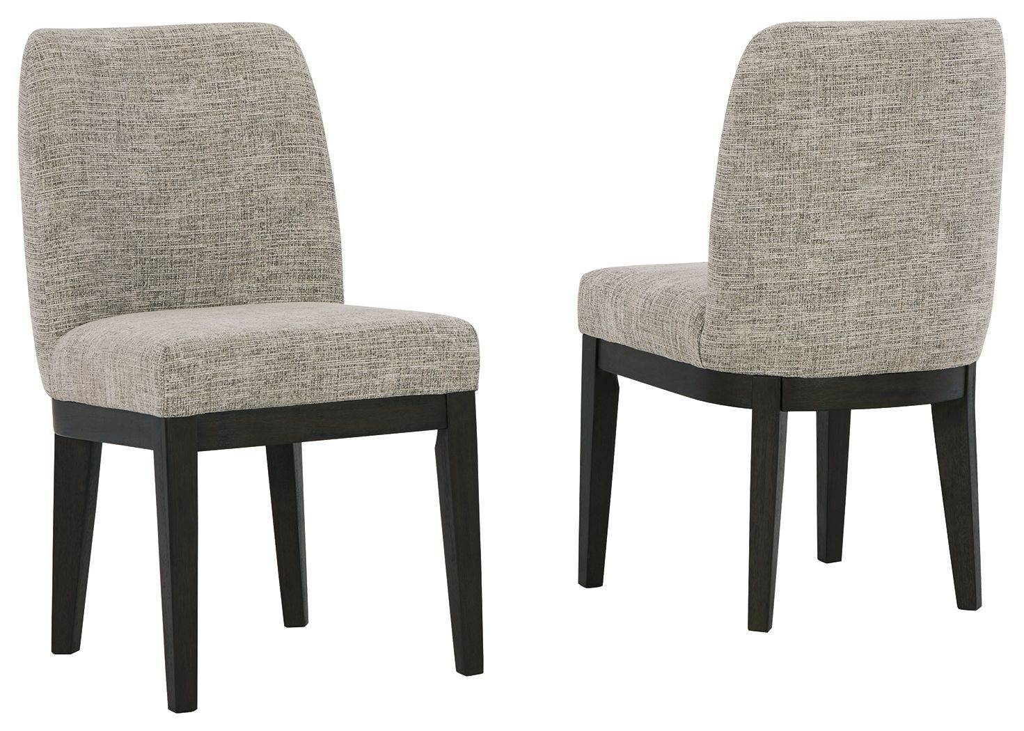 Burkhaus - Dining UPH Side Chair (Set of 2) - Beige / Dark Brown-2