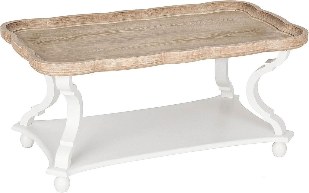 Handcrafted Farmhouse Natural Tray Top Coffee Table