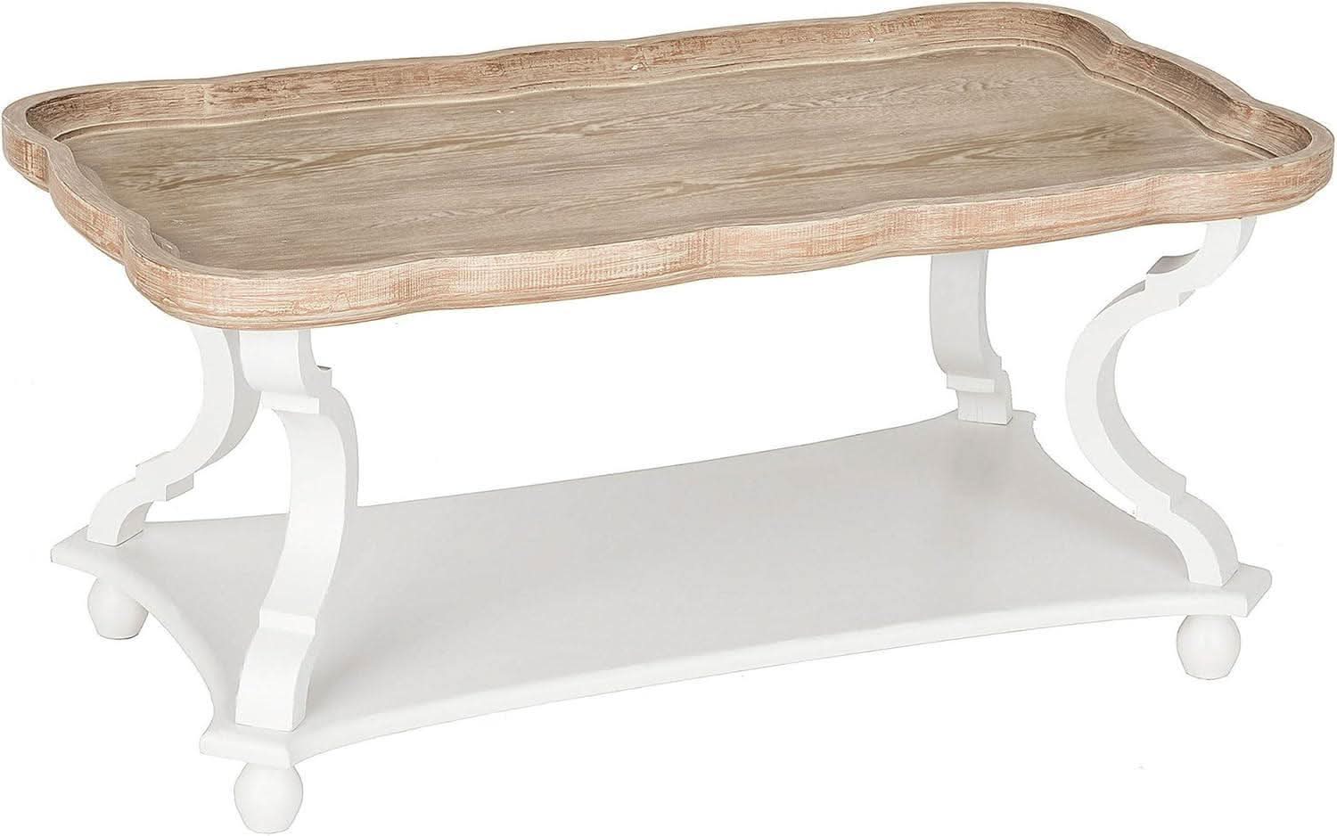 Handcrafted Farmhouse Natural Tray Top Coffee Table