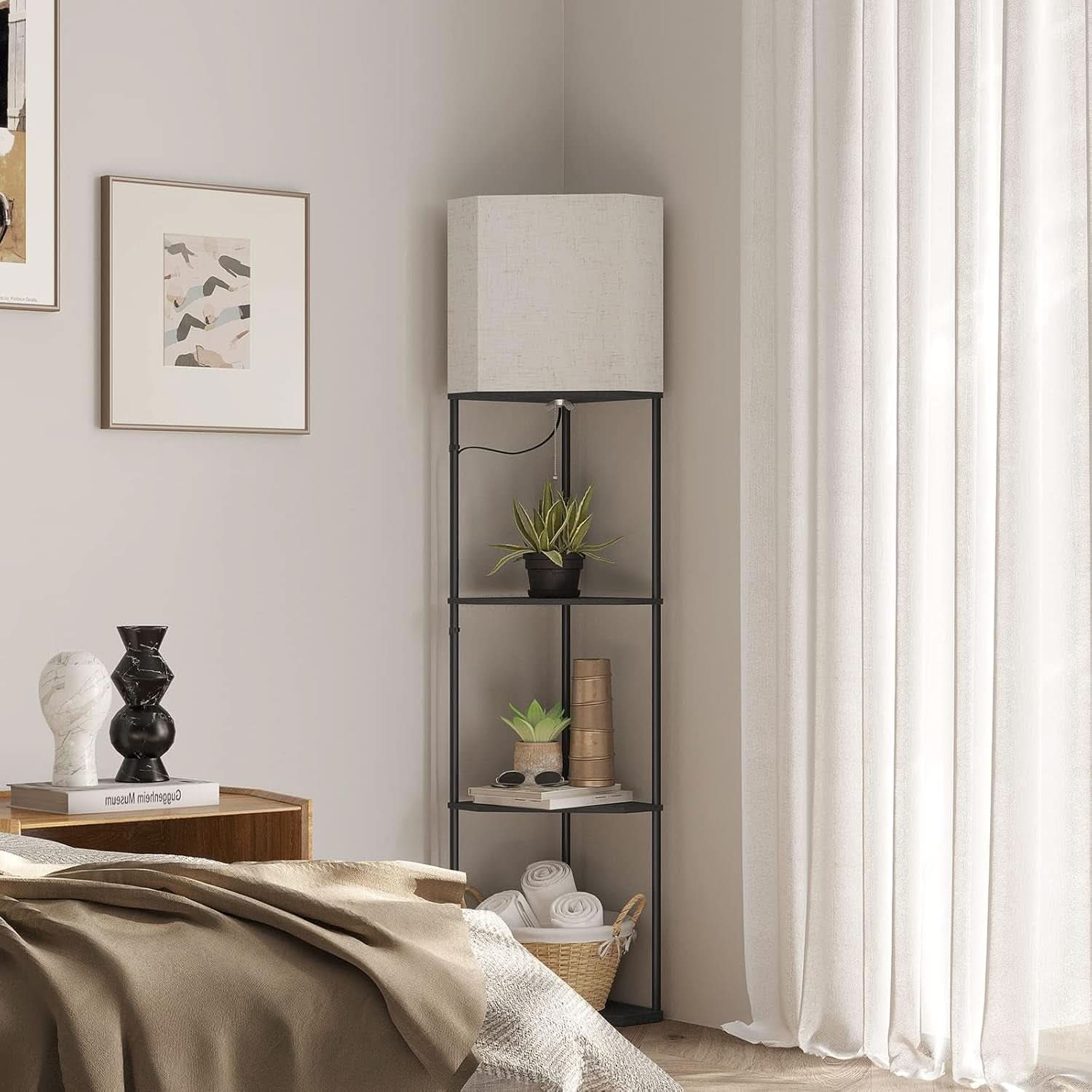 Corner Floor Lamp Three Color Temperature Lighting