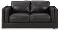 Amiata - Loveseat - Leather Match - Onyx-0
