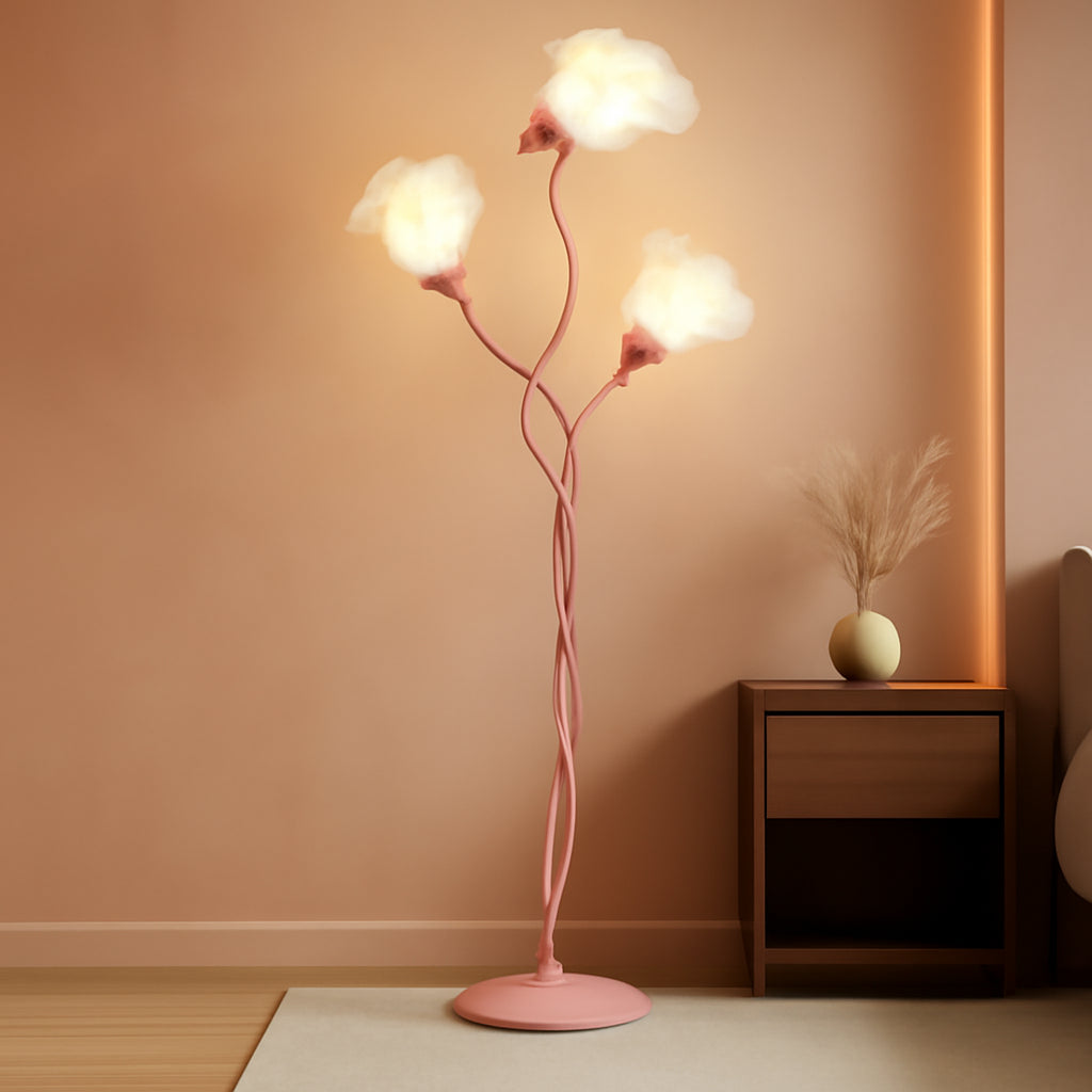 Pink Flower Floor Lamp Gooseneck With Temperatures