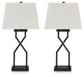 Brookthrone - Metal Table Lamp (Set of 2) - Black-0
