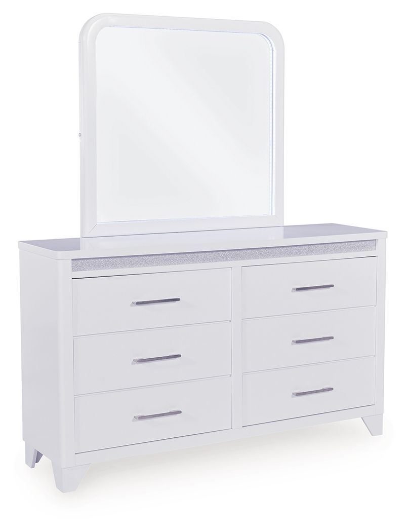 Jarlee - Dresser And Mirror - White-0