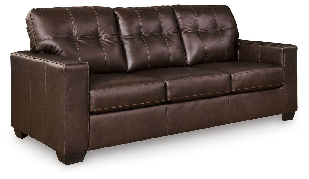 Santorine - Queen Sofa Sleeper - Leather Match - Dark Brown-0