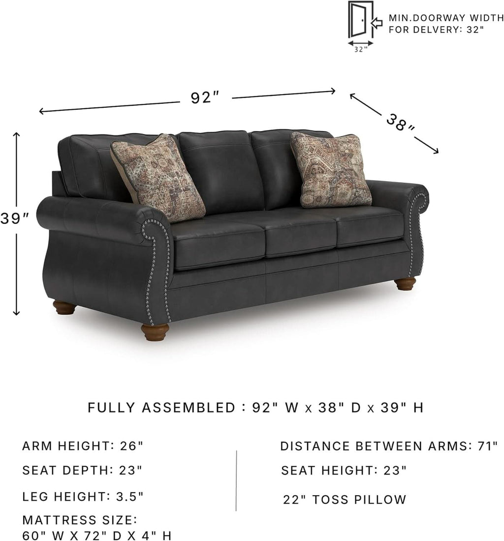Queen Sofa Sleeper Anthracite Black Memory Foam Ultra-2