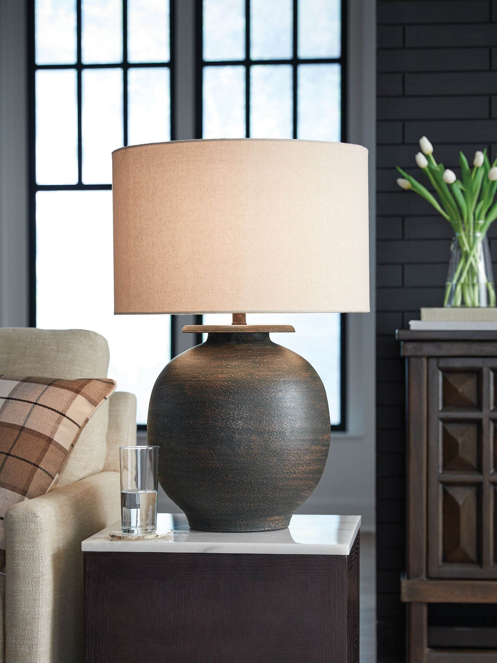 Carlenbury - Metal Table Lamp - Antique Brown-2