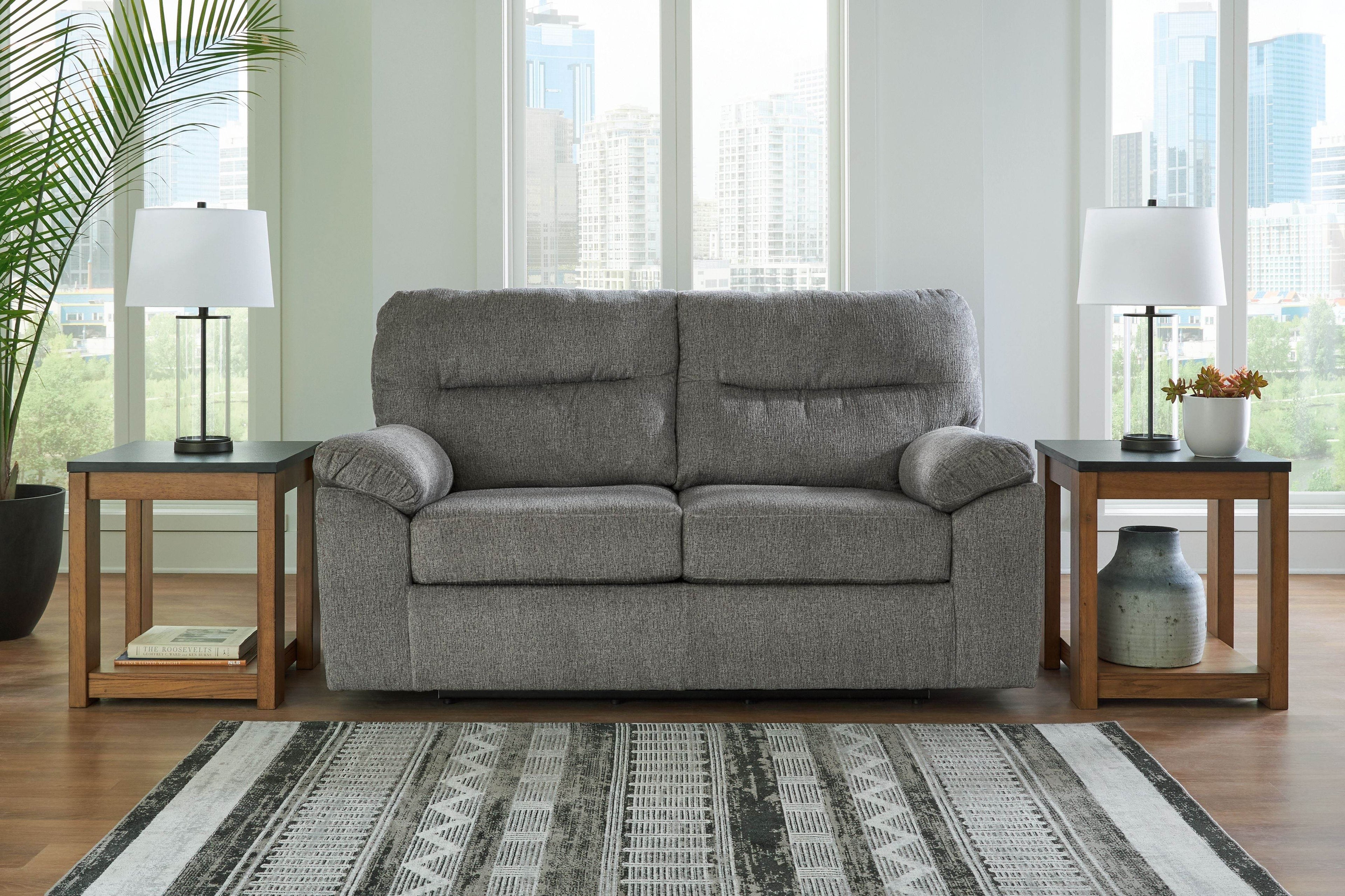 Bindura - Glider Loveseat - Mineral-2