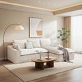 Beige 103Inch Boneless Cloudlike Modular Sectional Sofa-0