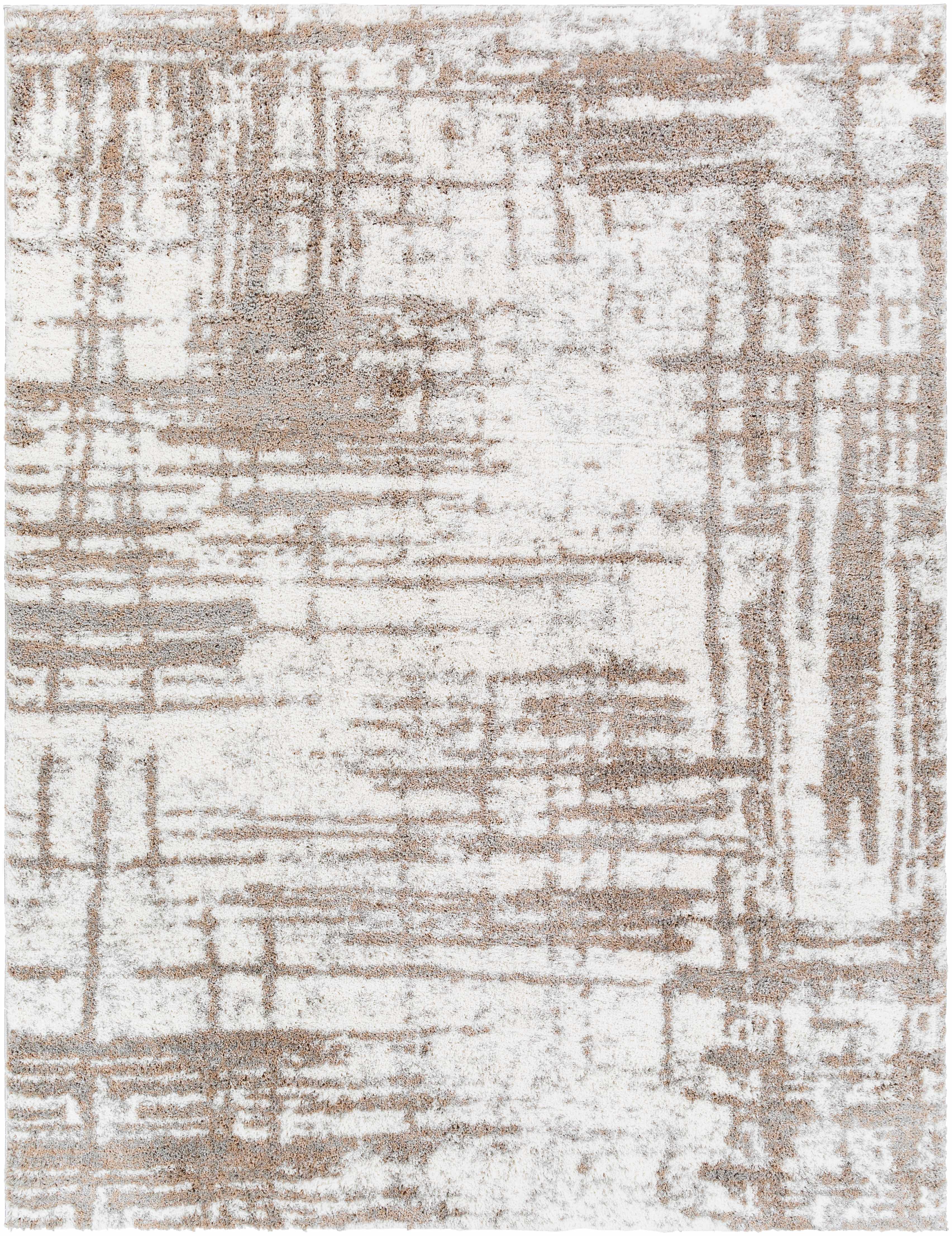 Broulee Abstract Striped Plush Rug-0