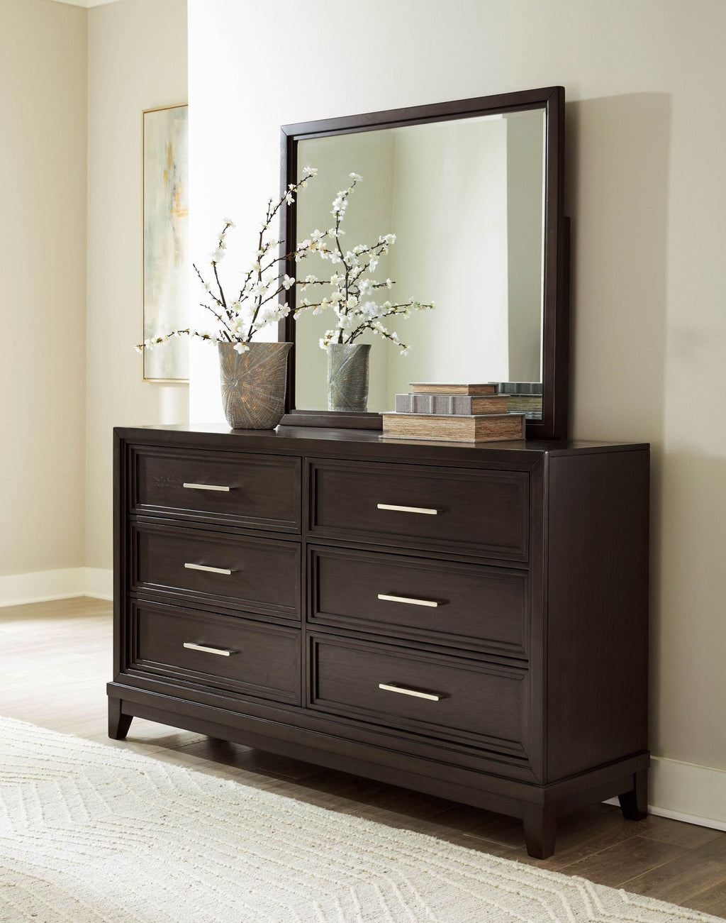 Neymorton - Dresser And Mirror - Dark Grayish Brown-2