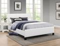 Meadow White PU Bed with Contrast Stitching-0