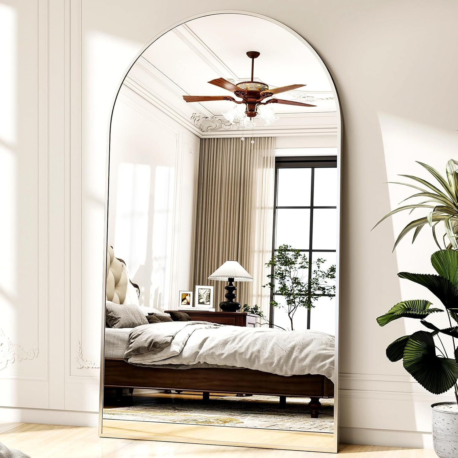 46x76 Inches Full Length Freestanding Silver Mirror