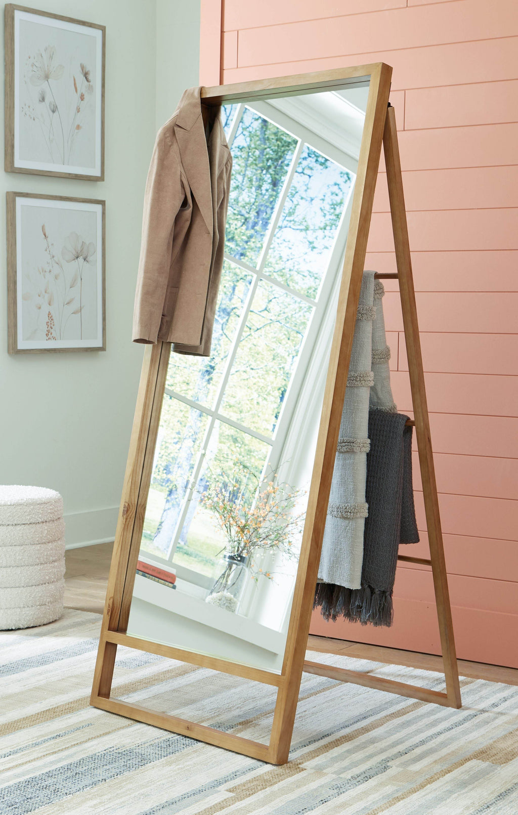 Devford - Floor Mirror - Brown-2