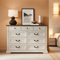 Beige Solid Wood Dresser