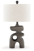 Danacy - Paper Table Lamp - Distressed Black-0