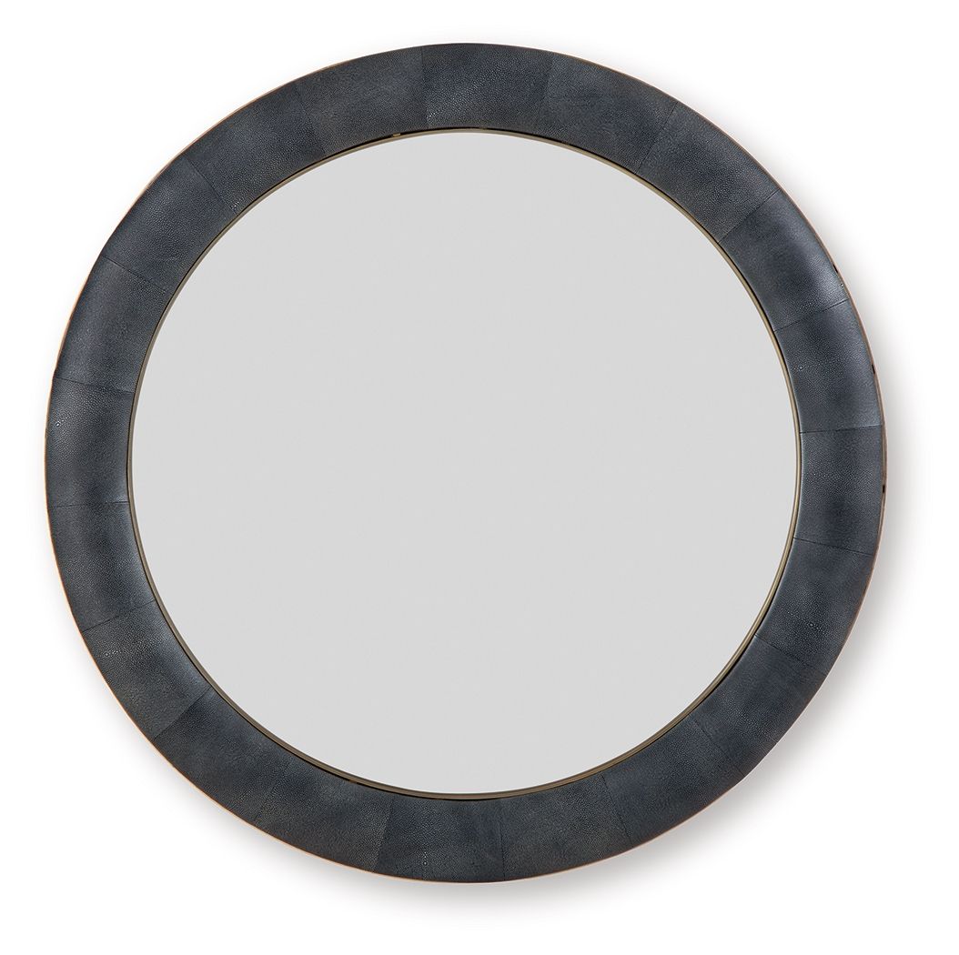 Corinsworth - Accent Mirror - Charcoal / Brass Finish-0