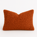 Homey COZY Rich Rust Brown Sherpa Throw Pillow