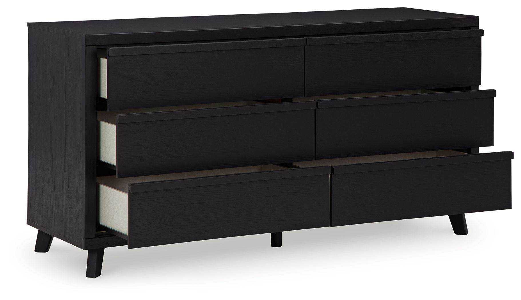 Danziar - Six Drawer Dresser - Black-2