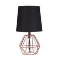11.25' Copper Metal Table Lamp 'Wesley Geometric', Copper