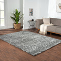 Talas Trellis Area Rug in Grey and Cream