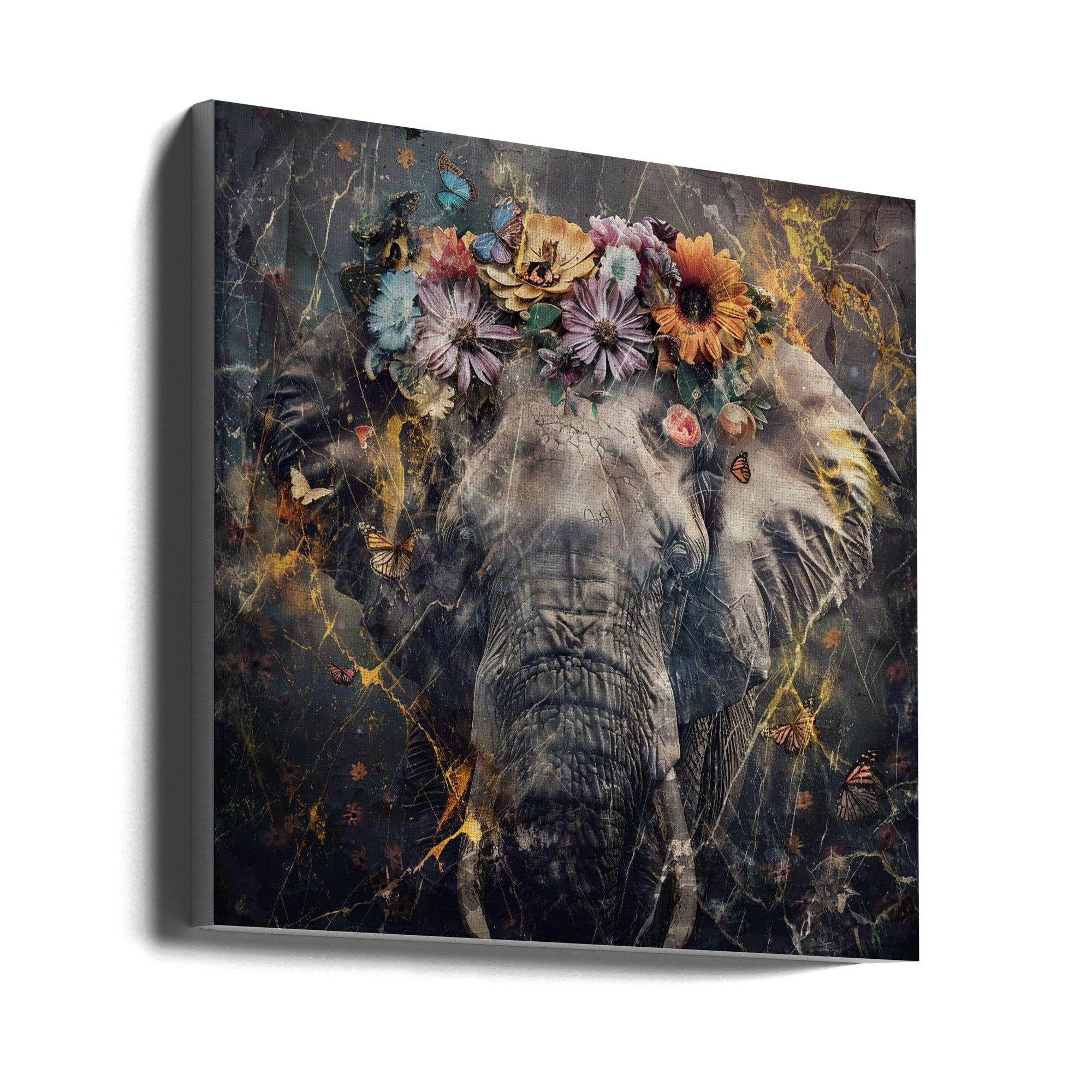 Elephant Animal Vintage Art Illustration Wallart 01