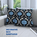 Canvello Black And Blue Throw Pillows | 18x18 | Set of 2