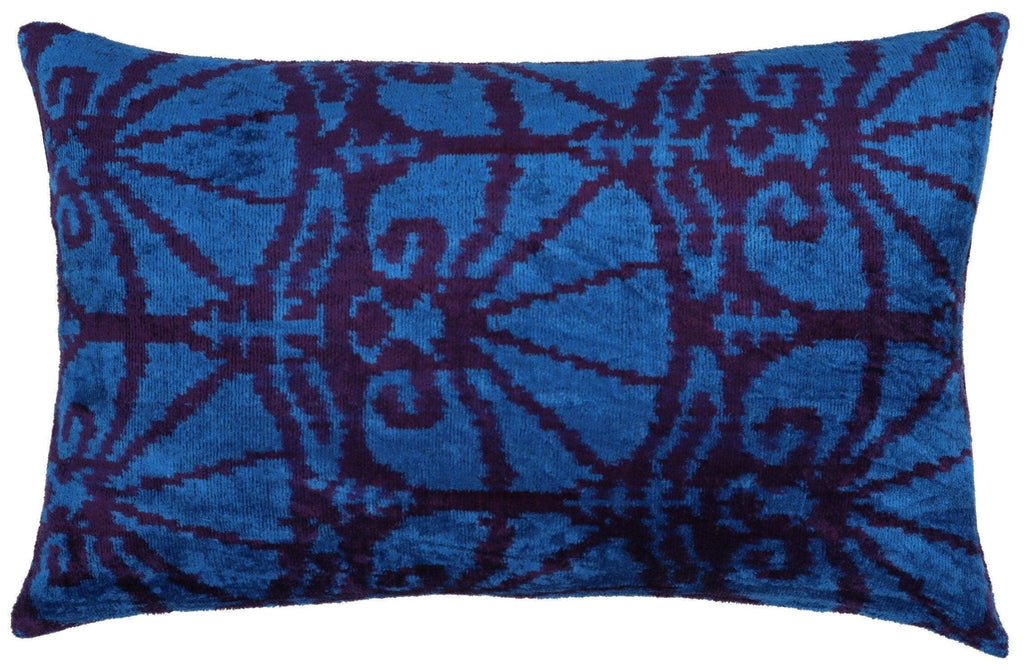 Canvello Decorative Blue Lumbar Throw Pillows For Couch - 16x24 in