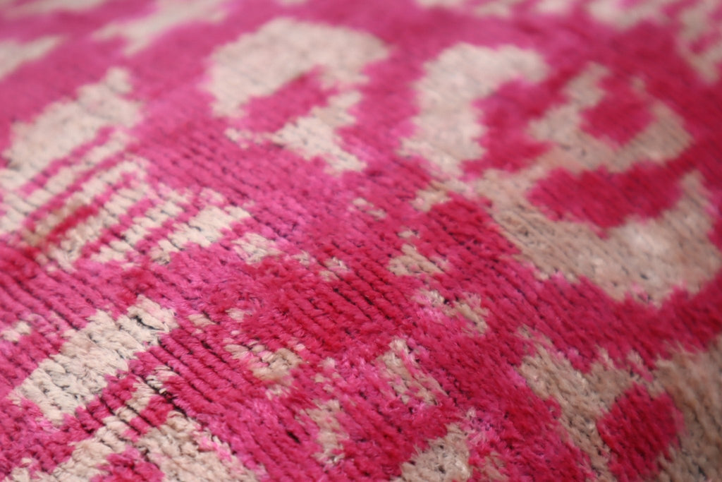 Canvello Decorative Pink Beige Geometric Throw Pillow Down Feather Filled - 16x24 in