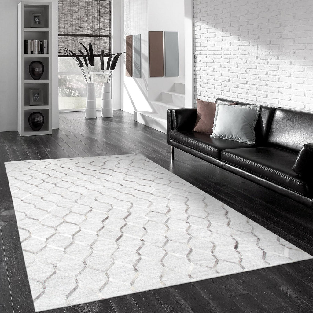 Canvello Hand-Loomed Cowhide Area Rugs- 4x6