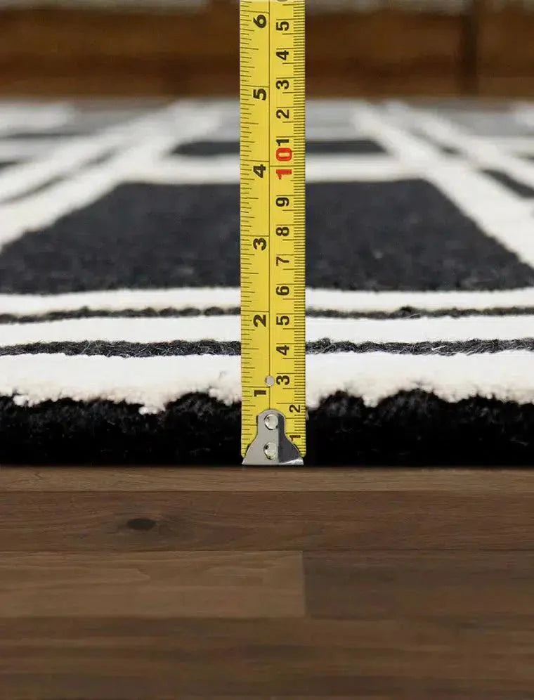 Canvello Hand-Tufted Black Area Rugs - 9'9" X 13'9"