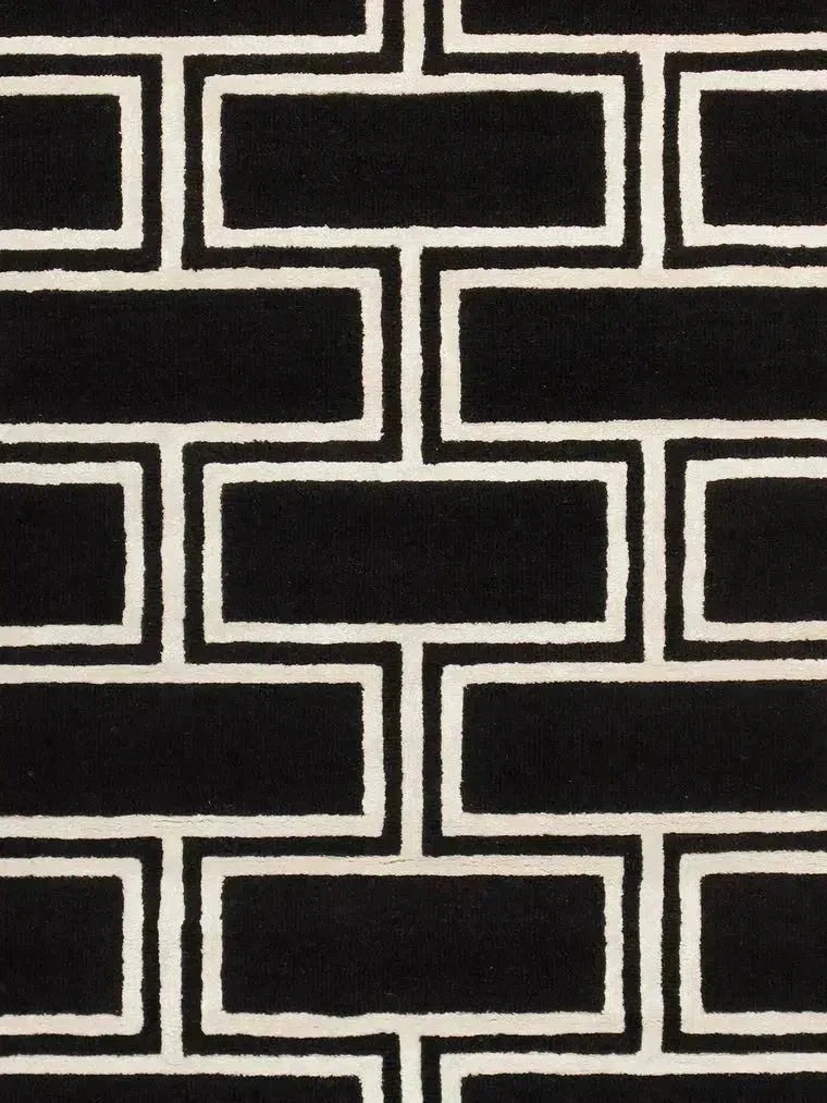 Canvello Hand-Tufted Black Area Rugs - 9'9" X 13'9"