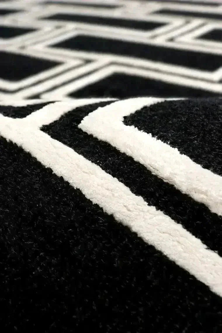 Canvello Hand-Tufted Black Area Rugs - 9'9" X 13'9"