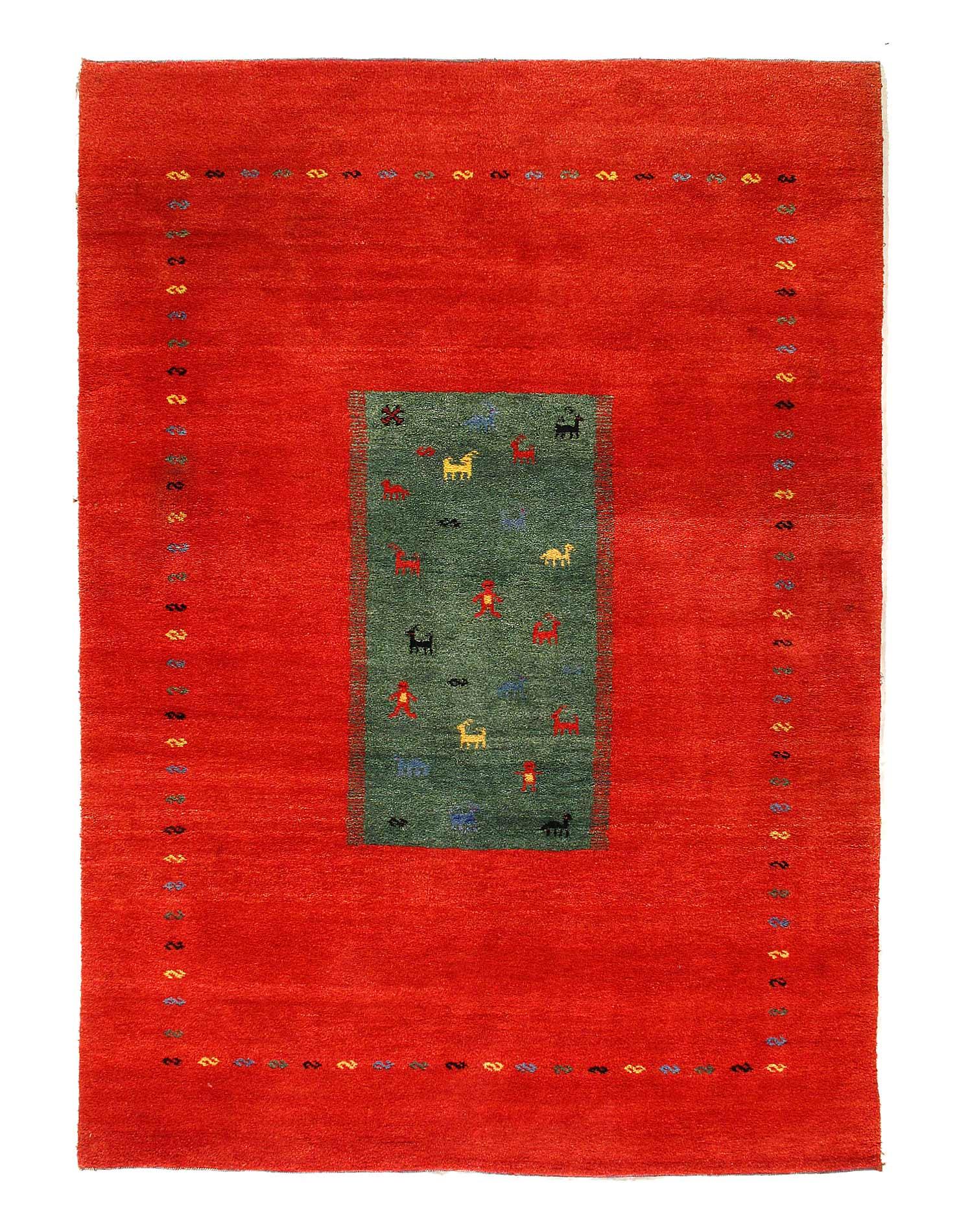 Canvello Handmade Gabbeh Colorful Area Rugs - 6' X 9'