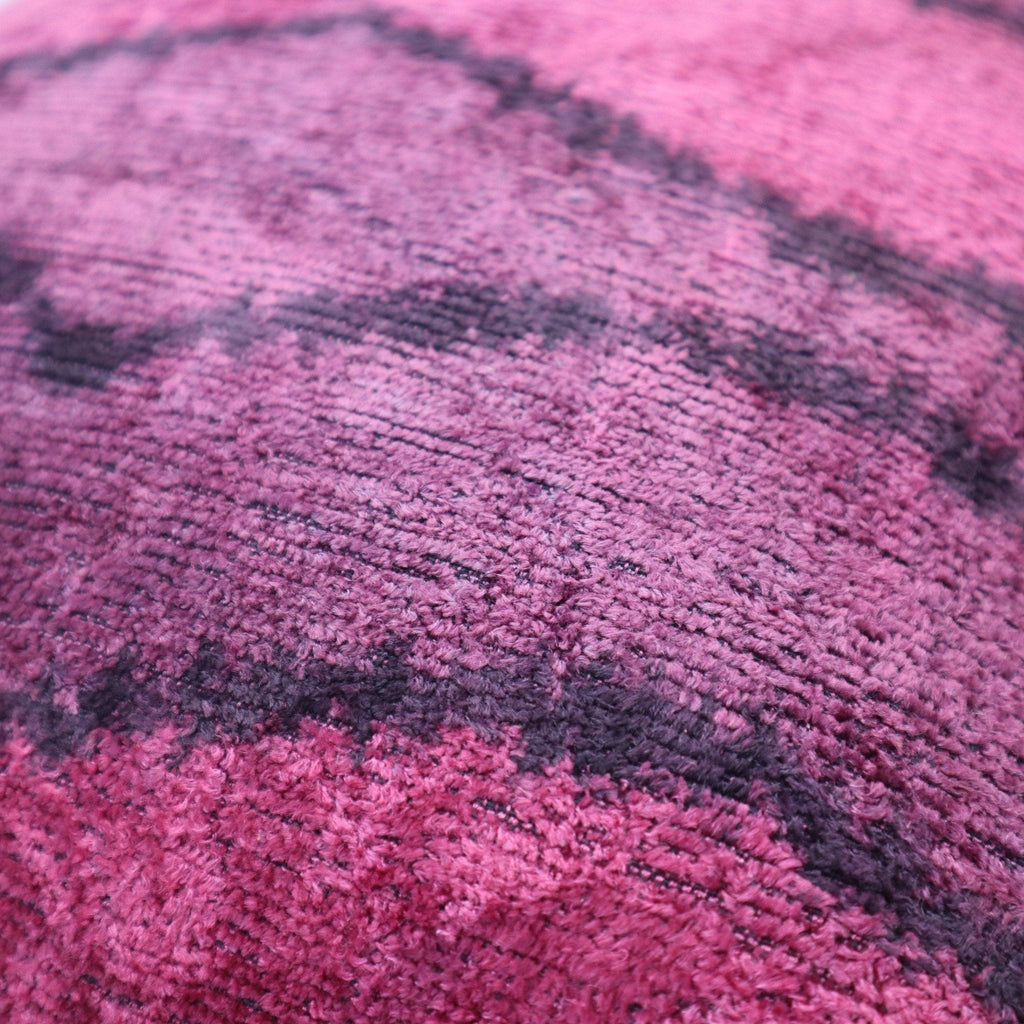 Canvello Handmade Luxury Pink Throw Pillow with Down Insert - 16x24 in
