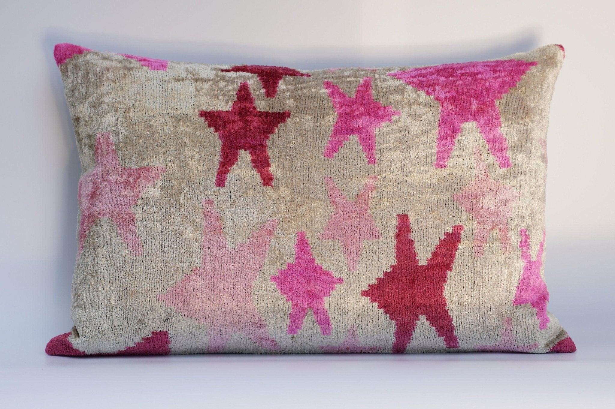 Canvello Luxury Fabric Hot Pink Throw Pillow with Down Insert - 16X24 in