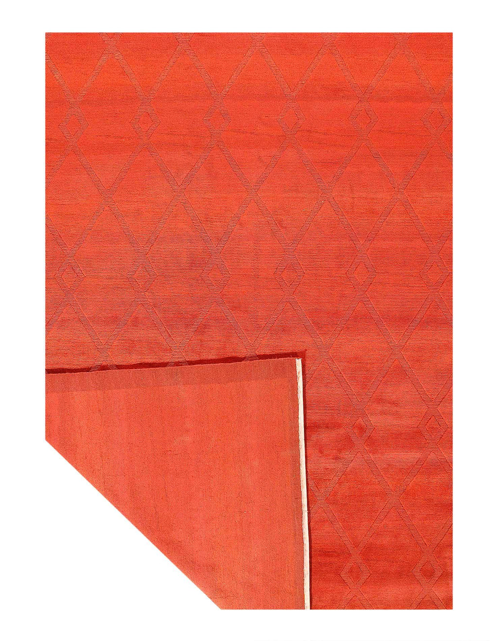 Canvello Overdyed Burnt Orange Area Rugs - 9'1'' X 12'2''