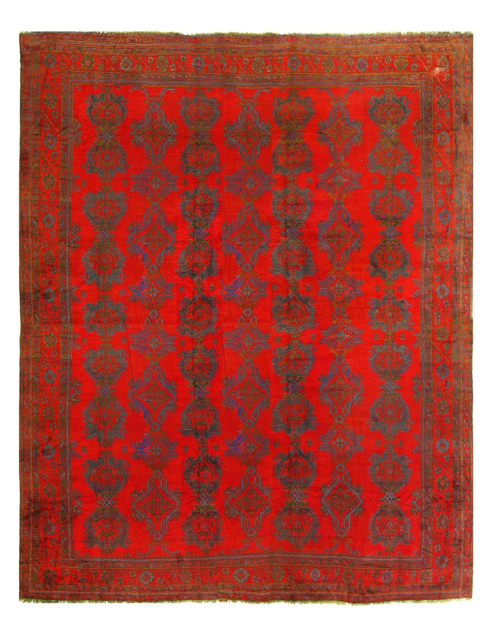 Canvello Red Fine Hand knotted Antique Oushak 16'4'' X 18'6''