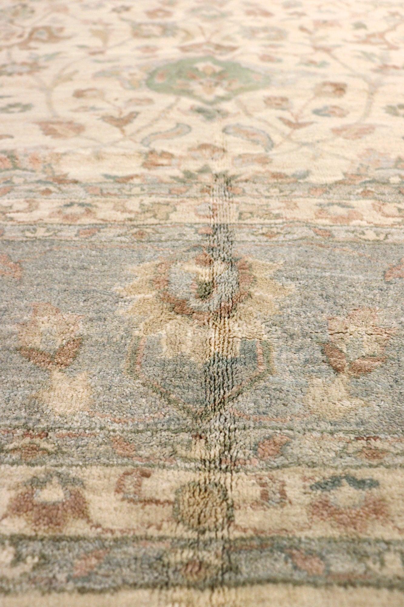 Canvello Sultanabad Hand-Knotted Wool Ivory Area Rug - 11'10" X 15'