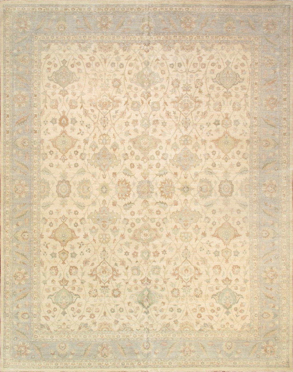 Canvello Sultanabad Hand-Knotted Wool Ivory Area Rug - 11'10" X 15'