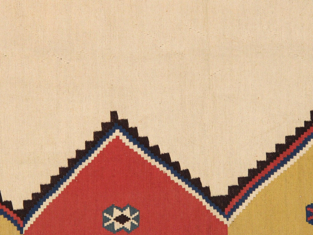 Canvello Vintage Anatolian Ivory Lamb's Wool Area Rug- 5'1" X 7'9"-1