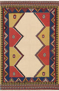 Canvello Vintage Anatolian Ivory Lamb's Wool Area Rug- 5'1" X 7'9"-0